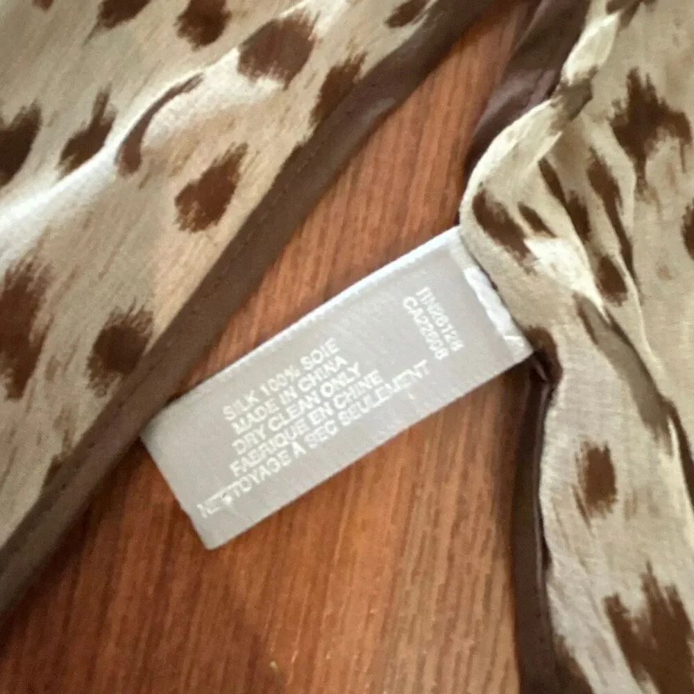 Echo scarfs inc animal print leopard Bloomingdale's 100% silk scarf